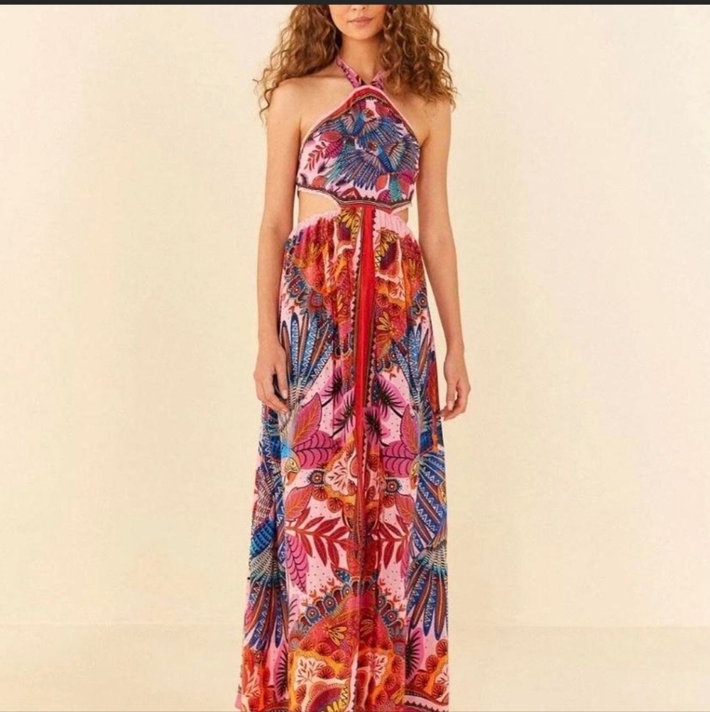 Farm Rio Macaw Tropical Dress